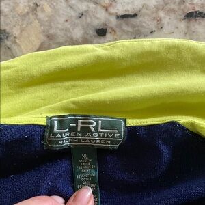 Ralph Lauren Active Lime and Navy Top